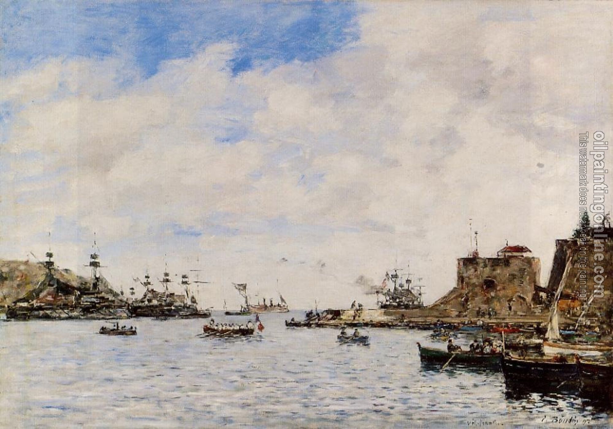 Boudin, Eugene - Villefranche, the Harbor